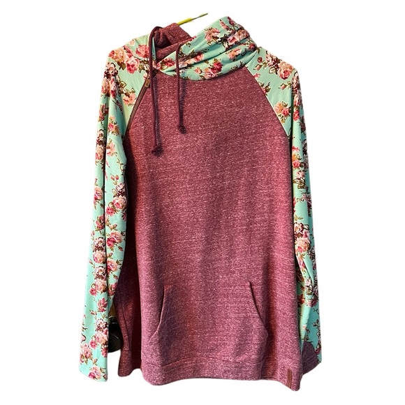 Sweaters - Floral Hoodie Sweater